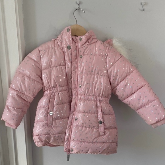 Member's Mark Other - Pink Star Patterned Puffer Jacket